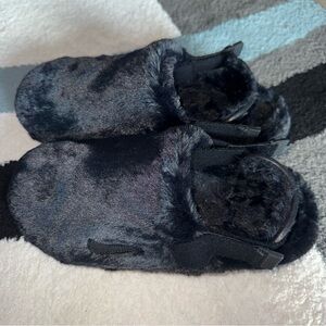 New Nike Calm Mule Black Faux Fur Women's Size 10
